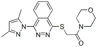 (9ci)-4-[[[4-(3,5-二甲基-1H-吡唑-1-基)-1-二氮雜萘yl]硫代]乙?；鵠-嗎啉結(jié)構(gòu)式_606122-18-3結(jié)構(gòu)式