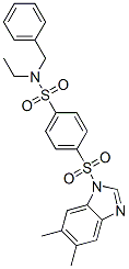 Benzenesulfonamide, 4-[(5,6-dimethyl-1h-benzimidazol-1-yl)sulfonyl]-n-ethyl-n-(phenylmethyl)-(9ci) Structure,606131-17-3Structure