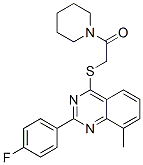 (9ci)-1-[[[2-(4-氟苯基)-8-甲基-4-喹唑啉]硫代]乙?；鵠-哌啶結(jié)構(gòu)式_606132-45-0結(jié)構(gòu)式