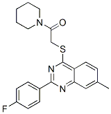 (9ci)-1-[[[2-(4-氟苯基)-7-甲基-4-喹唑啉yl]硫代]乙酰基]-哌啶結(jié)構(gòu)式_606133-78-2結(jié)構(gòu)式