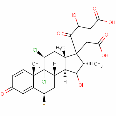 9,11Beta-dichloro-6beta-fluoro-17,21-dihydroxy-16alpha-methylpregna-1,4-diene-3,20-dione 17,21-di(acetate)Structure,60864-42-8Structure 9,11Beta-dichloro-6beta-fluoro-17,21-dihydroxy-16alpha-methylpregna-1,4-diene-3,20-dione 17,21-di(acetate) Structure,60864-42-8Structure