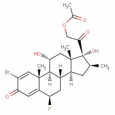 2-Bromo-6beta-fluoro-11alpha,17,21-trihydroxy-16beta-methylpregna-1,4-diene-3,20-dione 21-acetateStructure,60864-74-6Structure 2-Bromo-6beta-fluoro-11alpha,17,21-trihydroxy-16beta-methylpregna-1,4-diene-3,20-dione 21-acetate Structure,60864-74-6Structure