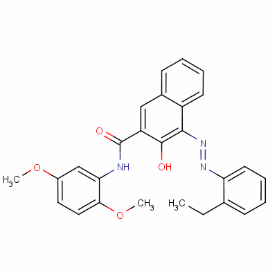N-(2,5-二甲氧基苯基)-4-[(2-乙基苯基)氮雜]-3-羥基萘-2-羧酰胺結(jié)構(gòu)式_61050-46-2結(jié)構(gòu)式
