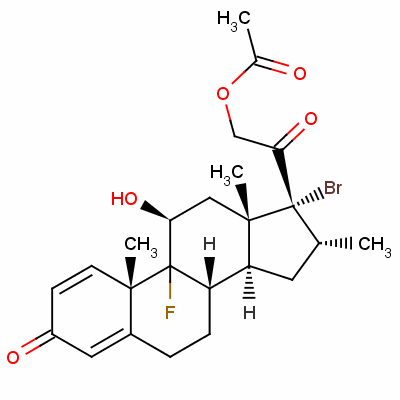 17-Bromo-9-fluoro-11beta,21-dihydroxy-16alpha-methylpregna-1,4-diene-3,20-dione 21-acetateStructure,61339-35-3Structure 17-Bromo-9-fluoro-11beta,21-dihydroxy-16alpha-methylpregna-1,4-diene-3,20-dione 21-acetate Structure,61339-35-3Structure