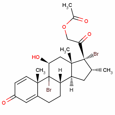 9,17-Dibromo-11beta,21-dihydroxy-16alpha-methylpregna-1,4-diene-3,20-dione 21-acetateStructure,61339-40-0Structure 9,17-Dibromo-11beta,21-dihydroxy-16alpha-methylpregna-1,4-diene-3,20-dione 21-acetate Structure,61339-40-0Structure