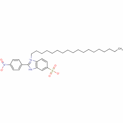 2-(4-Nitrophenyl)-1-octadecyl-1h-benzimidazole-5-sulphonic acidStructure,61813-45-4Structure 2-(4-Nitrophenyl)-1-octadecyl-1h-benzimidazole-5-sulphonic acid Structure,61813-45-4Structure