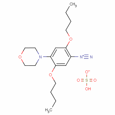 2,5-Dibutoxy-4-(morpholin-4-yl)benzenediazonium hydrogen sulphateStructure,61813-49-8Structure 2,5-Dibutoxy-4-(morpholin-4-yl)benzenediazonium hydrogen sulphate Structure,61813-49-8Structure