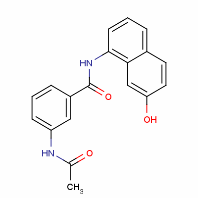 3-(乙?；被?-N-(7-羥基-1-萘)苯甲酰胺結(jié)構(gòu)式_61931-64-4結(jié)構(gòu)式