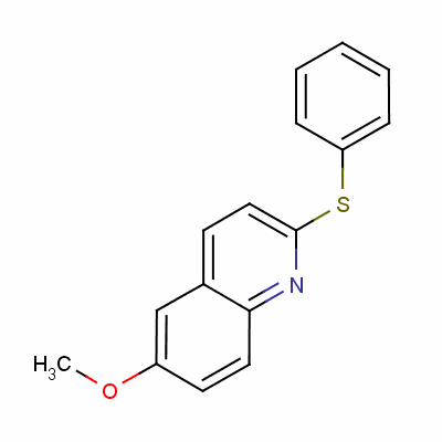 2-苯基硫代-6-喹啉基甲醚結(jié)構(gòu)式_61931-86-0結(jié)構(gòu)式