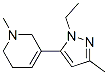Pyridine, 3-(1-ethyl-3-methyl-1h-pyrazol-5-yl)-1,2,5,6-tetrahydro-1-methyl-(9ci)Structure,622403-70-7Structure Pyridine, 3-(1-ethyl-3-methyl-1h-pyrazol-5-yl)-1,2,5,6-tetrahydro-1-methyl-(9ci) Structure,622403-70-7Structure