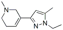 Pyridine, 3-(1-ethyl-5-methyl-1h-pyrazol-3-yl)-1,2,5,6-tetrahydro-1-methyl-(9ci)Structure,622403-76-3Structure Pyridine, 3-(1-ethyl-5-methyl-1h-pyrazol-3-yl)-1,2,5,6-tetrahydro-1-methyl-(9ci) Structure,622403-76-3Structure
