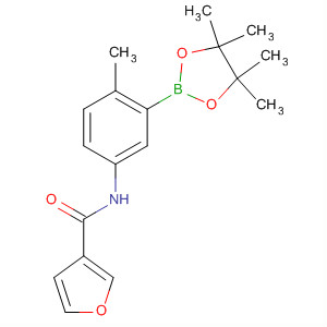 N-[4-甲基-3-(4,4,5,5-四甲基-1,3,2-二噁硼烷-2-基)苯基]-3-呋喃羧酰胺結(jié)構(gòu)式_623907-54-0結(jié)構(gòu)式