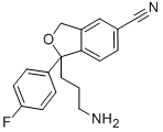 1-(3-Aminopropyl)-1-(4-fluorophenyl)-1,3-dihydro-5-isobenzofurancarbonitrileStructure,62498-69-5Structure 1-(3-Aminopropyl)-1-(4-fluorophenyl)-1,3-dihydro-5-isobenzofurancarbonitrile Structure,62498-69-5Structure