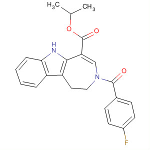 3-(4-氟苯甲?；?-1,2,3,6-四氫氮雜革并[4,5-b]吲哚-5-羧酸異丙酯結(jié)構(gòu)式_629659-70-7結(jié)構(gòu)式