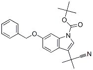 1H-Indole-1-carboxylic acid, 3-(1-cyano-1-methylethyl)-6-(phenylmethoxy)-, 1,1-dimethylethyl esterStructure,629662-38-0Structure 1H-Indole-1-carboxylic acid, 3-(1-cyano-1-methylethyl)-6-(phenylmethoxy)-, 1,1-dimethylethyl ester Structure,629662-38-0Structure