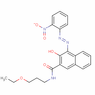 N-(3-乙氧基丙基)-3-羥基-4-[(2-硝基苯基)氮雜]萘-2-羧酰胺結(jié)構(gòu)式_63074-58-8結(jié)構(gòu)式