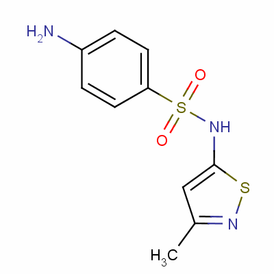 4-氨基-N-(3-甲基-5-異噻唑)-苯磺酰胺結(jié)構(gòu)式_632-00-8結(jié)構(gòu)式
