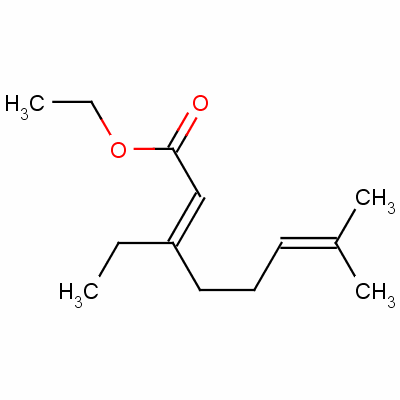 Ethyl 3-ethyl-7-methyl-2,6-octadienoateStructure,63584-40-7Structure Ethyl 3-ethyl-7-methyl-2,6-octadienoate Structure,63584-40-7Structure
