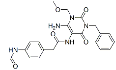  4-(乙酰基氨基)-n-[6-氨基-1,2,3,4-四氫-1-(甲氧基甲基)-2,4-二氧代-3-(苯基甲基)-5-嘧啶]-苯乙酰胺結(jié)構(gòu)式_637334-93-1結(jié)構(gòu)式
