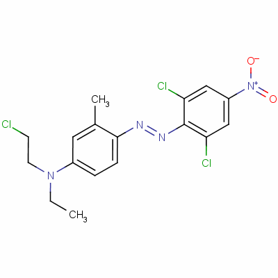 N-(2-氯乙基)-4-[(2,6-二氯-4-硝基苯基)偶氮]-N-乙基間甲苯胺結(jié)構(gòu)式_63741-10-6結(jié)構(gòu)式
