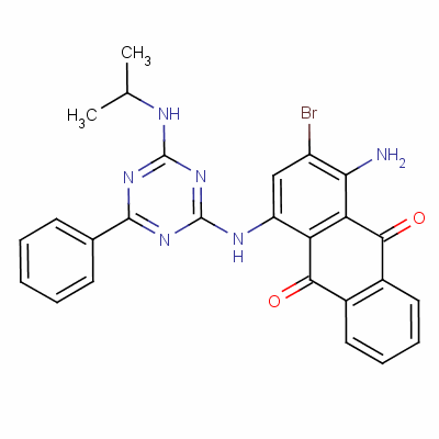 1-氨基-2-溴-4-[[4-[(1-甲基乙基)氨基]-6-苯基-1,3,5-噻嗪-2-基]氨基]蒽醌結(jié)構(gòu)式_64086-95-9結(jié)構(gòu)式