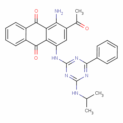 2-乙?；?1-氨基-4-[[4-[(1-甲基乙基)氨基]-6-苯基-1,3,5-噻嗪-2-基]氨基]蒽醌結構式_64086-96-0結構式