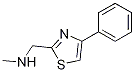 Methyl-(4-phenyl-thiazol-2-ylmethyl)-amineStructure,643726-07-2Structure Methyl-(4-phenyl-thiazol-2-ylmethyl)-amine Structure,643726-07-2Structure