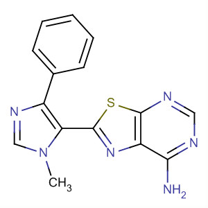 2-(1-甲基-4-苯基-1H-咪唑-5-基)[1,3]噻唑并[5,4-d]嘧啶-7-胺結構式_655253-60-4結構式