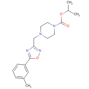 Isopropyl 4-((5-m-tolyl-1,2,4-oxadiazol-3-yl)methyl)piperazine-1-carboxylateStructure,657423-97-7Structure Isopropyl 4-((5-m-tolyl-1,2,4-oxadiazol-3-yl)methyl)piperazine-1-carboxylate Structure,657423-97-7Structure