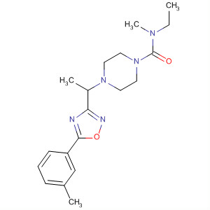 N-乙基-n-甲基-4-(1-(5-間甲苯-1,2,4-噁二唑-3-基)乙基)哌嗪-1-羧酰胺結(jié)構(gòu)式_657425-46-2結(jié)構(gòu)式