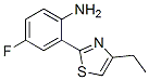 Benzenamine, 2-(4-ethyl-2-thiazolyl)-4-fluoro-(9ci)Structure,658076-58-5Structure Benzenamine, 2-(4-ethyl-2-thiazolyl)-4-fluoro-(9ci) Structure,658076-58-5Structure