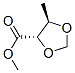1,3-Dioxolane-4-carboxylicacid,5-methyl-,methylester,trans-(9ci)Structure,66003-31-4Structure 1,3-Dioxolane-4-carboxylicacid,5-methyl-,methylester,trans-(9ci) Structure,66003-31-4Structure