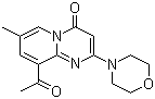 9-乙?；?7-甲基-2-嗎啉-4H-吡啶并[1,2-a]嘧啶-4-酮結(jié)構(gòu)式_663619-91-8結(jié)構(gòu)式