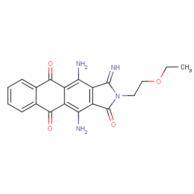 4,11-Diamino-2-(2-ethoxyethyl)-2,3-dihydro-3-imino-1h-naphth[2,3-f]isoindole-1,5,10-trione Structure,6647-13-8Structure