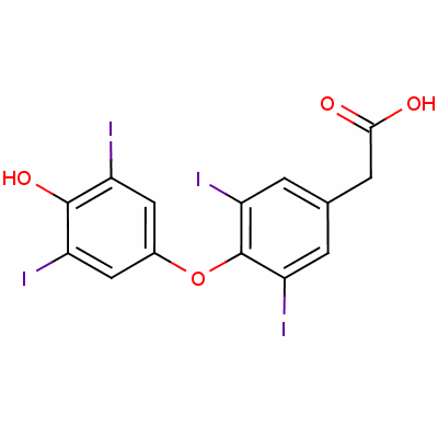 3,5,3’,5’-Tetraiodo thyroacetic acidStructure,67-30-1Structure 3,5,3’,5’-Tetraiodo thyroacetic acid Structure,67-30-1Structure