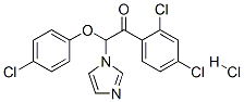 Ethanone, 2-(4-chlorophenoxy)-1-(2,4-dichlorophenyl)-2-(1h-imidazol-1-yl)-, monohydrochloride (9ci)Structure,68042-30-8Structure Ethanone, 2-(4-chlorophenoxy)-1-(2,4-dichlorophenyl)-2-(1h-imidazol-1-yl)-, monohydrochloride (9ci) Structure,68042-30-8Structure