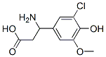 3-氨基-3-(3-氯-4-羥基-5-甲氧基苯基)-丙酸結(jié)構(gòu)式_682804-55-3結(jié)構(gòu)式