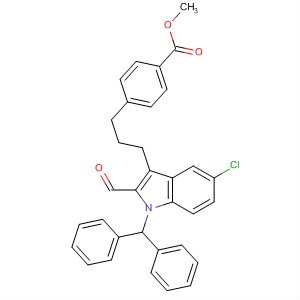 4-{3-[5-氯-1-(二苯基甲基)-2-甲?；?1H-吲哚-3-基]丙基}苯甲酸甲酯結(jié)構(gòu)式_683813-25-4結(jié)構(gòu)式