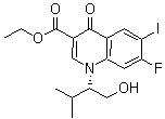 (S)-ethyl 7-fluoro-1-(1-hydroxy-3-methylbutan-2-yl)-6-iodo-4-oxo-1,4-dihydroquinoline-3-carboxylateStructure,697762-60-0Structure (S)-ethyl 7-fluoro-1-(1-hydroxy-3-methylbutan-2-yl)-6-iodo-4-oxo-1,4-dihydroquinoline-3-carboxylate Structure,697762-60-0Structure