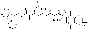 NΒ-FMOC-NΩ-(2,2,5,7,8-五甲基色滿(mǎn)-6-磺?；?-L-Β-高精氨酸結(jié)構(gòu)式_700377-76-0結(jié)構(gòu)式