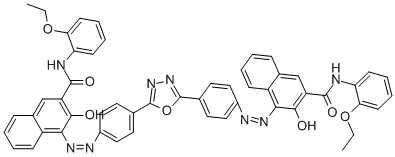 4,4-1,3,4-Oxadiazole-2,5-diylbis(4,1-phenyleneazo)bisn-(2-ethoxyphenyl)-3-hydroxy-2-naphthalenecarboxamideStructure,70621-14-6Structure 4,4-1,3,4-Oxadiazole-2,5-diylbis(4,1-phenyleneazo)bisn-(2-ethoxyphenyl)-3-hydroxy-2-naphthalenecarboxamide Structure,70621-14-6Structure