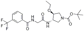 (3S,4s)-tert-butyl3-ethoxy-4-(2-(3-(trifluoromethyl)benzamido)acetamido)pyrrolidine-1-carboxylateStructure,708273-41-0Structure (3S,4s)-tert-butyl3-ethoxy-4-(2-(3-(trifluoromethyl)benzamido)acetamido)pyrrolidine-1-carboxylate Structure,708273-41-0Structure