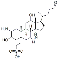 (7,7-偶氮-3,12-二羥基-5-膽烷-24-?；?-2-氨基乙烷磺酸結(jié)構(gòu)式_72741-86-7結(jié)構(gòu)式