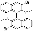 (R)-3,3-二溴-2,2-二甲氧基-1,1-聯萘結構式_75640-69-6結構式
