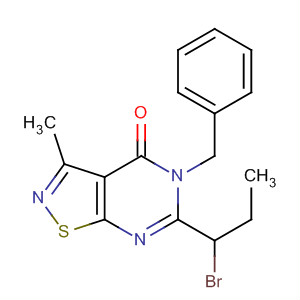 5-芐基-6-(1-溴-丙基)-3-甲基-5H-異噻唑并[5,4-d]嘧啶-4-酮結(jié)構(gòu)式_758721-57-2結(jié)構(gòu)式