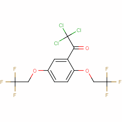 1,4-Bis(2,2,2-trifluoroethoxy)-2-(trichloroacetyl)benzeneStructure,76784-42-4Structure 1,4-Bis(2,2,2-trifluoroethoxy)-2-(trichloroacetyl)benzene Structure,76784-42-4Structure