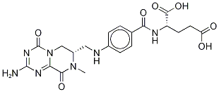 N-[4-[[(2-氨基-6,7,8,9-四氫-8-甲基-4,9-二氧代-4H-吡嗪并[1,2-a]-1,3,5-噻嗪-7-基)甲基]氨基]苯甲?；鵠-L-谷氨酸結構式_79573-48-1結構式