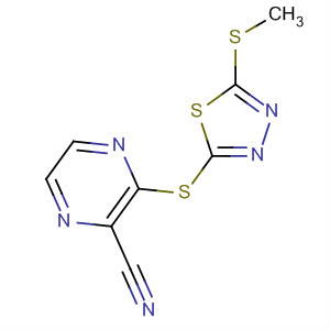 3-(5-(甲基硫代)-1,3,4-噻二唑-2-基硫代)吡嗪-2-甲腈結(jié)構(gòu)式_797802-52-9結(jié)構(gòu)式