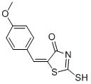 (5E)-2-Mercapto-5-(4-methoxybenzylidene)-1,3-thiazol-4(5H)-oneStructure,81154-16-7Structure (5E)-2-Mercapto-5-(4-methoxybenzylidene)-1,3-thiazol-4(5H)-one Structure,81154-16-7Structure
