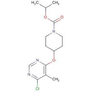 4-(6-Chloro-5-methyl-pyrimidin-4-yloxy)-piperidine-1-carboxylic acid isopropyl esterStructure,832752-64-4Structure 4-(6-Chloro-5-methyl-pyrimidin-4-yloxy)-piperidine-1-carboxylic acid isopropyl ester Structure,832752-64-4Structure